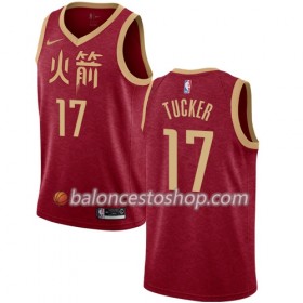 Camiseta Hombre NBA Houston Rockets PJ Tucker 17 2018-19 Nike City Edition Rojo Swingman
